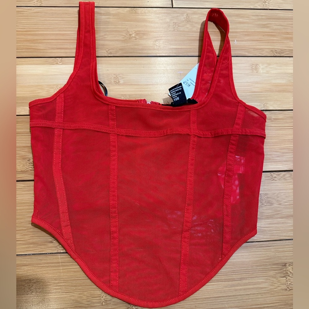 Red knit top/bustier - Forever 21